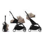 Stokke - poussette yoyo 3 pack 0 et 6 taupe cadre noir stokke