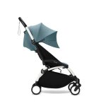 Stokke - poussette yoyo 3 pack 6 aqua cadre blanc + habillage pluie offert