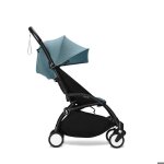 Stokke - poussette yoyo 3 pack 6 aqua cadre noir + habillage pluie offert