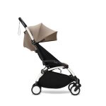 Stokke - poussette yoyo 3 pack 6 taupe cadre blanc + habillage pluie offert