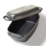 Stoneline® cocotte rectangle 40 x 22 cm - gris - avec couvercle en fonte daluminium - revêtement antiadhésif ... Stoneline® cocotte rectangle 40 x 22 cm - gris - avec couvercle en fonte daluminium - revêtement antiadhésif ...