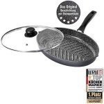 Po�le - stoneline - ovale xxl 352x243 cm - couvercle en verre - induction - antiadh�sif