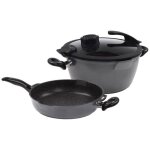 Stoneline smell well future set de casserole et pole - avec couvercle en verre avec fonction filtre ...