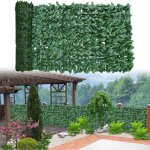 Stores artificiels - zgeer - 1x3 mtres - couleur verte - traitement uv - accessoire de jardin