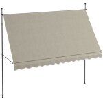 Store banne outsunny polyester 350x120x300cm sable