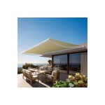 Store banne coffre protect 2 blanc 6x3. 5m motoris� - toile ecrue