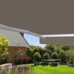 Store banne manuel 4 x 3 m monobloc pour terrasse - taupe