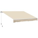 Outsunny - store banne - polyester - 350x250cm - beige