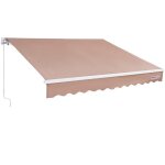 Store banne manuel - vevor - 36x3 m auvent r�tractable terrasse ext�rieur 40� - 90� r�glable - pour patio ...