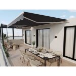 Store banne motoris avec semi - coffre 5 x 3 m - anthracite - cofana