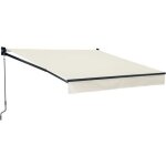 Store banne saule 295 � 25m - toile beige et structure grise