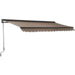 Store banne semi - intgral 25x2m en aluminium taupe - oviala