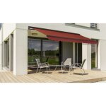 Store banne semi - intgral 3x25m en aluminium rouge - oviala