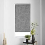 Store enrouleur japonais - home maison - 90 x 180 cm - tamisant - feuillages exotiques - gris