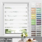 Store enrouleur jour nuit zbr sans perage 50 x 150 cm blanc facile  installer avec clips pour fentre ...