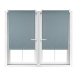 Store enrouleur occultant lot de 2 sans per�age prot�ge de la chaleur portes fen�tres 70x160 cm tissu ...