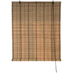 Store enrouleur osier bambou folk couleur naturelle 100 x h160 cm