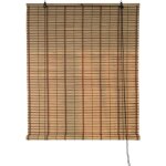 Store enrouleur - folk - bambou - 200 x h300 cm - couleur naturelle - tamisant