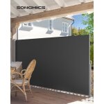 Store lat�ral 300 x 180 cm (l x h) pare - soleil brise - vue pour balcon et terrasse protection vie priv�e ...