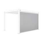 Store blanc pour pergola bioclimatique ? triomphe ? 3x4 m. aluminium et textil�ne