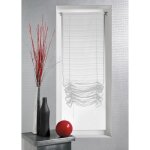 Store voilage � remonter pliss� blanc 90x200 cm
