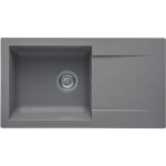 Stradour evier � encastrer einna en smc gris beton - 16 1 bac dim. 78 * 435 cm vidage manuel