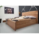 Stucture lit double 160x200cm - bois massif dacacia laqué (bois naturel) - design naturel - pure edge ... Stucture lit double 160x200cm - bois massif dacacia laqué (bois naturel) - design naturel - pure edge ...
