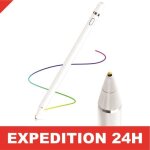 Stylet tactile - letouch - universel - 15mm - compatible android et ipad - plastique blanc