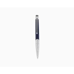 Stylo bille - s. t. dupont - dfi millennium - argent et bleu - rechargeable - pointe moyenne