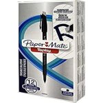 Stylos  bille effaables paper mate replay - lot de 12 - dition limite - noir