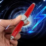 Stylo  bille fidget spinning - omabeta - rotation des doigts - anti - stress - rouge