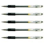 Stylos � bille g1 grip pilot - lot de 5 - pointe fine encre gel noire