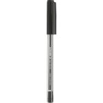Stylo  bille - schneider - tops 505 - pointe moyenne - couleur noire - corps transparent