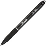 Stylo encre gel - sharpie - s - gel - 07 mm - noir - corps noir mat avec d�tails chrom�s