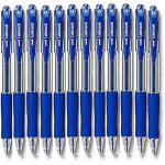 Stylos  encre liquide - uni - ball - roller laknock sn - 100 - lot de 12 - noir - pointe fine 03 mm