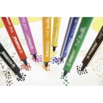 Stylo feutre ergonomique stabilo trio scribbi - pointe flottante indestructible - �tui 14 couleurs