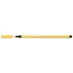 Stylo feutre - stabilo - pen 68 - jaune clair - pointe m - encre � base deau