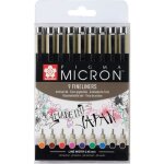 Stylo feutre - sakura - pigma micron 05 - tui de 9 - pointe fine - couleurs assorties