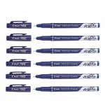 Stylo feutre - pilot - frixion - lot de 6 - effaçable - pointe 13 mm - bleu Stylo feutre - pilot - frixion - lot de 6 - effaçable - pointe 13 mm - bleu