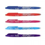 Stylo � encre gel - pilot - frixion ball - lot de 5 - pointe moyenne 0. 7mm - effa�able et rechargeable ...