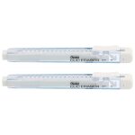 Stylo gomme - pentel - clic eraser - lot de 2 - corps bleu clair pastel - rechargeable