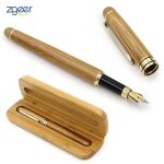 Stylo plume bambou nature avec convertisseur et etui