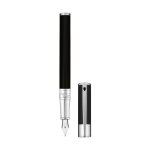 Stylo plume - s. t. dupont - d - initial - noir avec finitions chromées - rechargeable - pointe moyenne ... Stylo plume - s. t. dupont - d - initial - noir avec finitions chromées - rechargeable - pointe moyenne ...