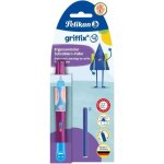 Stylo plume pour gauchers - pelikan - griffix sweet berry - pointe large - couleurs violet et bleu clair ...