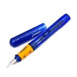 Stylo plume pour gaucher - pelikan - pelikano junior - plume moyenne - corps bleu
