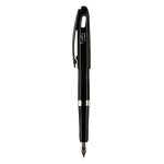 Pentel tradio stylo plume noir - plume m�dium en irridium encre bleue effa�able