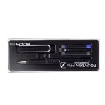 Stylo plume rechargeable omabeta - noir - pointe fine - pour adultes - kit avec cartouches dencre
