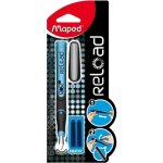 Stylo plume - maped - reload garcon - bleu / noir - rechargeable - moyenne