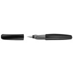 Stylo plume - pelikan - twist - noir / gris - plume moyenne - rechargeable