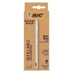 Stylo rechargeable - bic - cristal re - new - encre bleue - pointe moyenne 1 mm - 3 km décriture Stylo rechargeable - bic - cristal re - new - encre bleue - pointe moyenne 1 mm - 3 km décriture